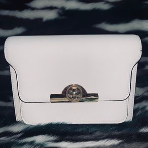 Mini White Leather Crossbody